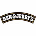 Ben & Jerry’s logo in bold, playful letters on a curved rectangle.