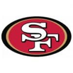 San Francisco 49ers logo with interlocking SF letters.