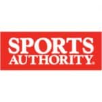 The Sports Authority logo with bold white text.