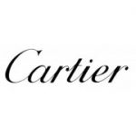 Cartier logo in cursive lettering.