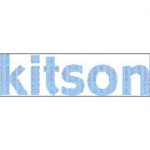Lowercase word "kitson" in large letters.