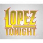 Lopez Tonight stylized bold logo text.