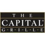 The Capital Grille restaurant logo with gold line accents.