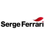 Serge Ferrari logo with curved shape above "i.