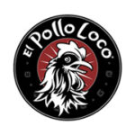 El Pollo Loco logo with stylized chicken head and white text.