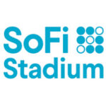 SoFi Stadium logo with grid of nine circles.